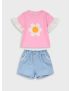 Conjunto T-shirt Rosa Flo