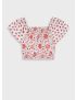 Top Floral Branco/ Vermel