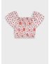 Top Floral Branco/ Vermel