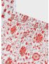Top Floral Branco/ Vermel
