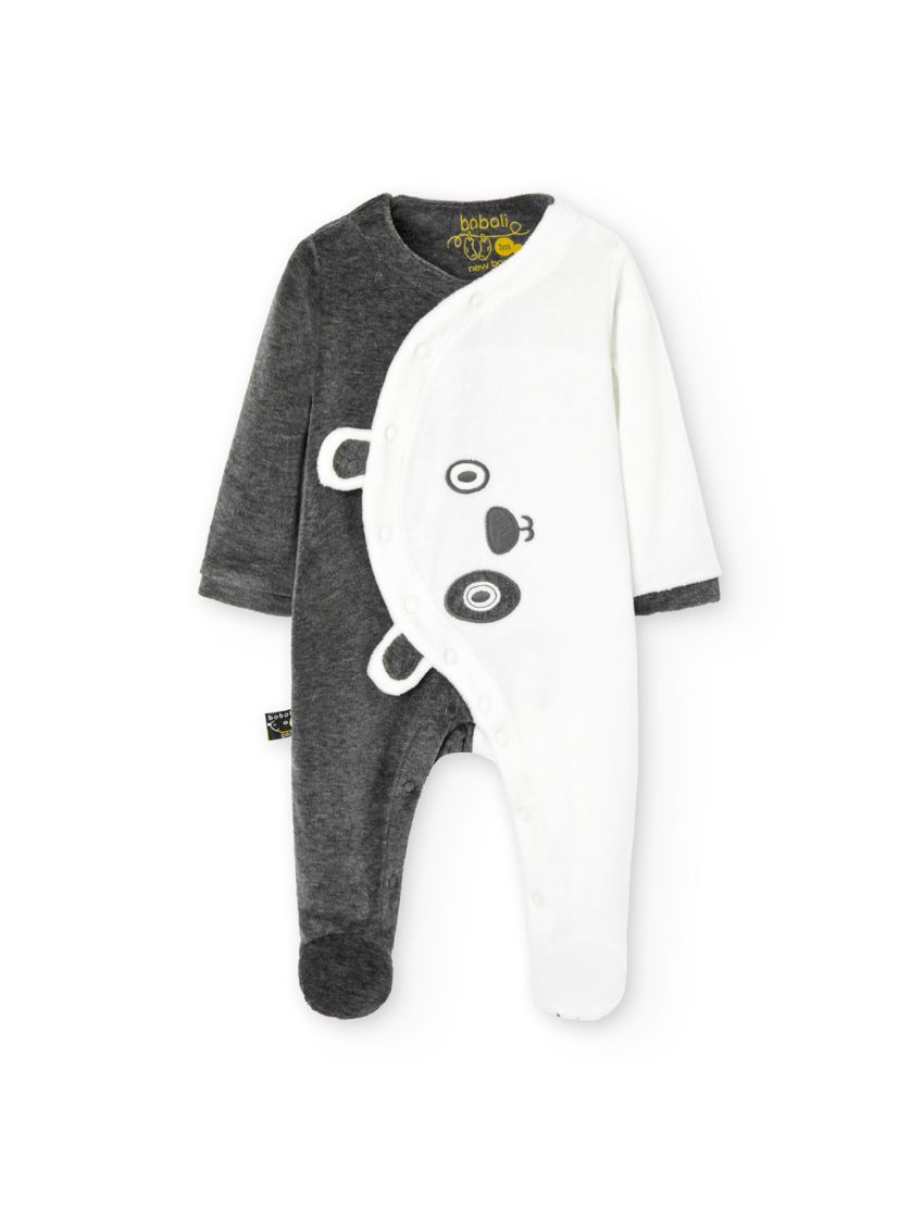 Babygrow veludo bicolor d