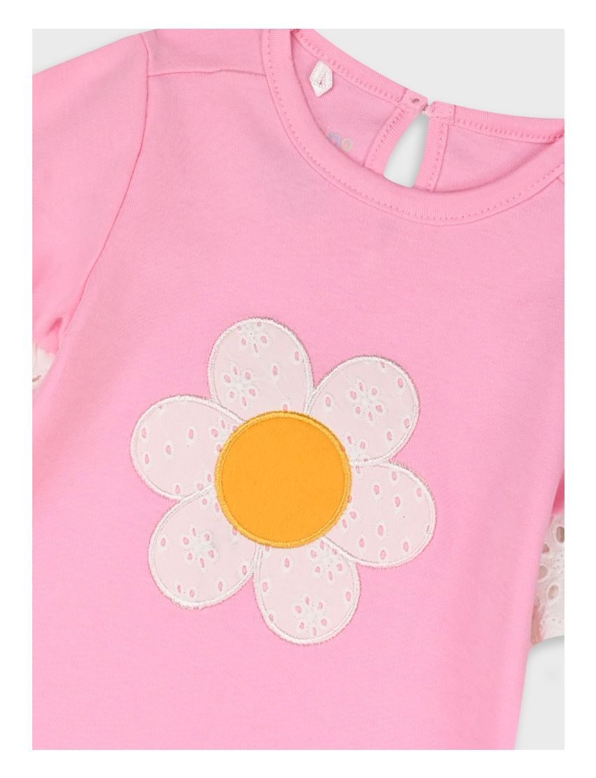 Conjunto T-shirt Rosa Flo