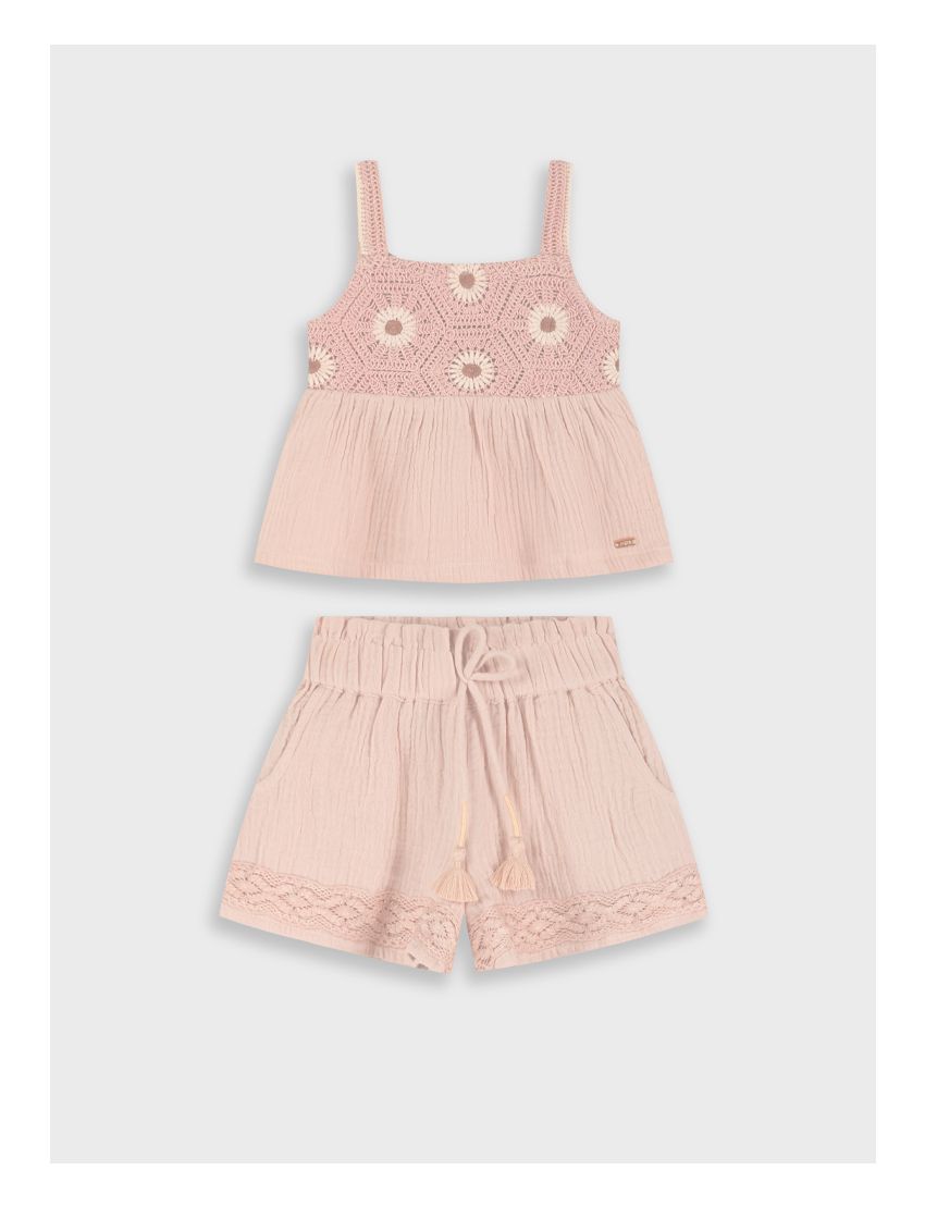 Conjunto Bege Crochê