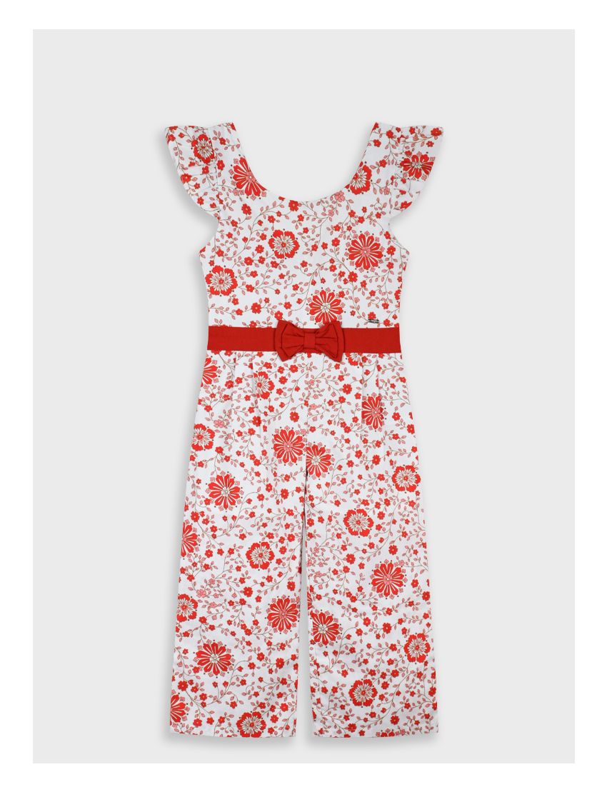 Macacão Floral Vermelho/B