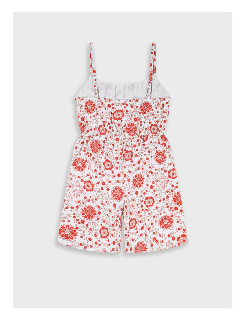 Macacão Floral Branco/ Ve