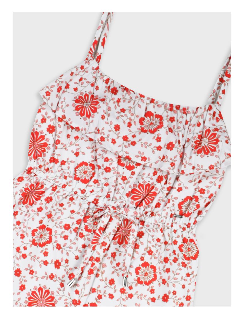 Macacão Floral Branco/ Ve