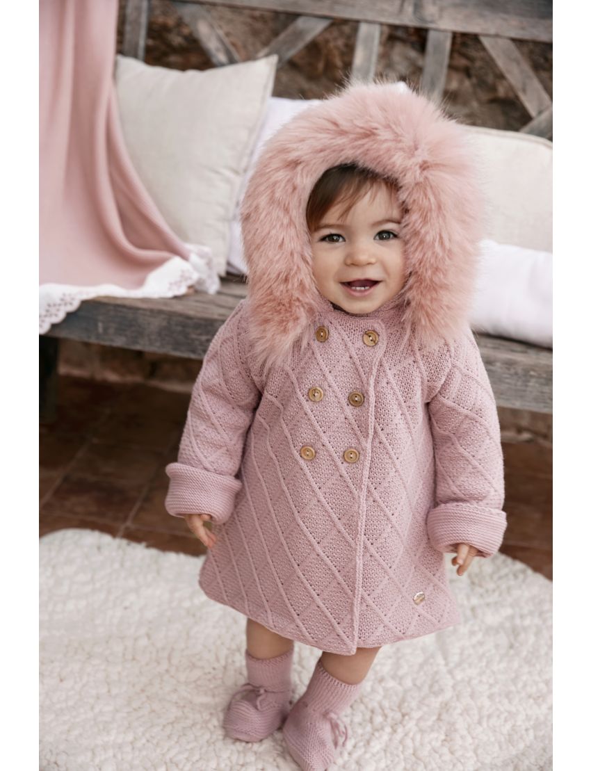 Baby Coat With Rombus Wit