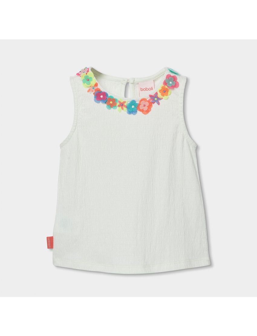 Camisola Alças Gola Flora