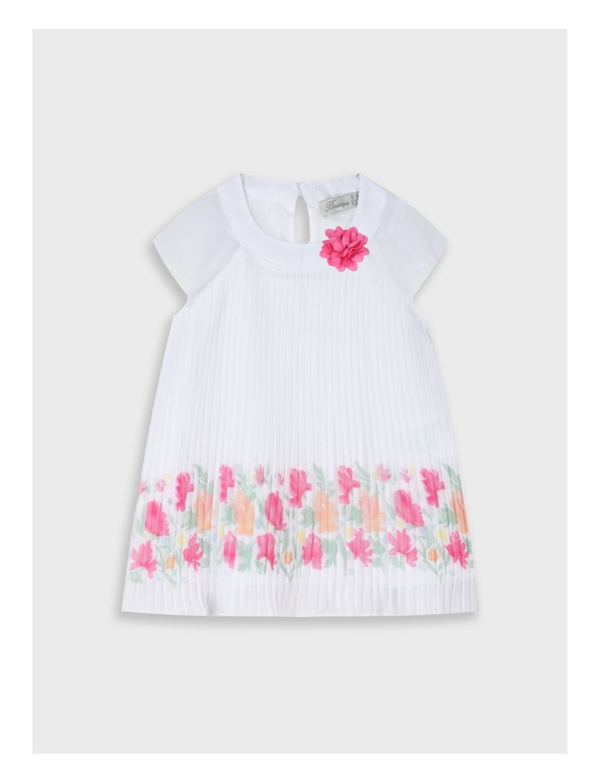 Vestido Plissado Floral