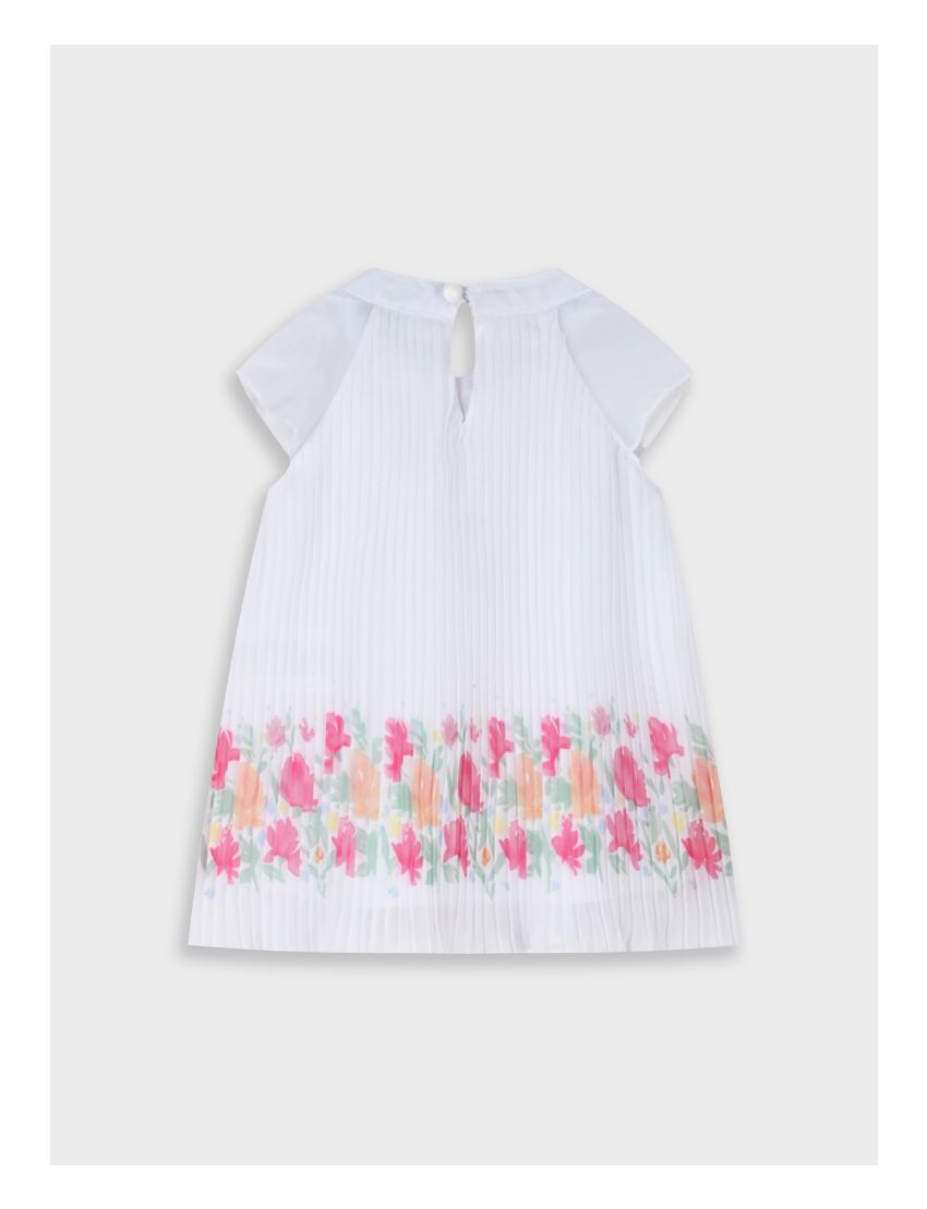 Vestido Plissado Floral
