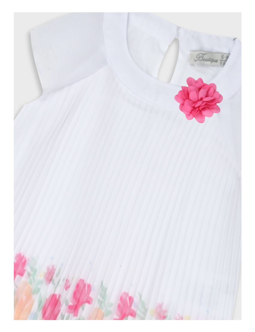 Vestido Plissado Floral