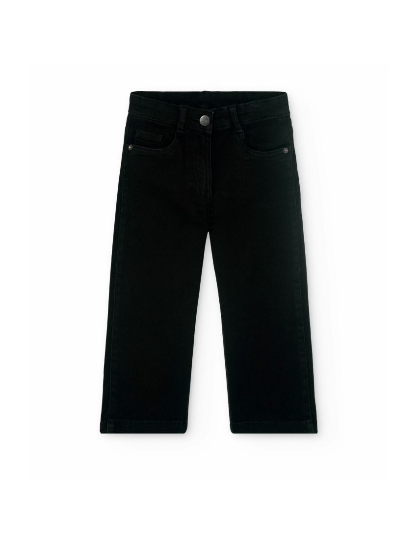 Calça Denim Preta Boboli