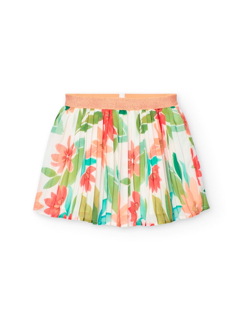 Saia Gaze Floral Menina B